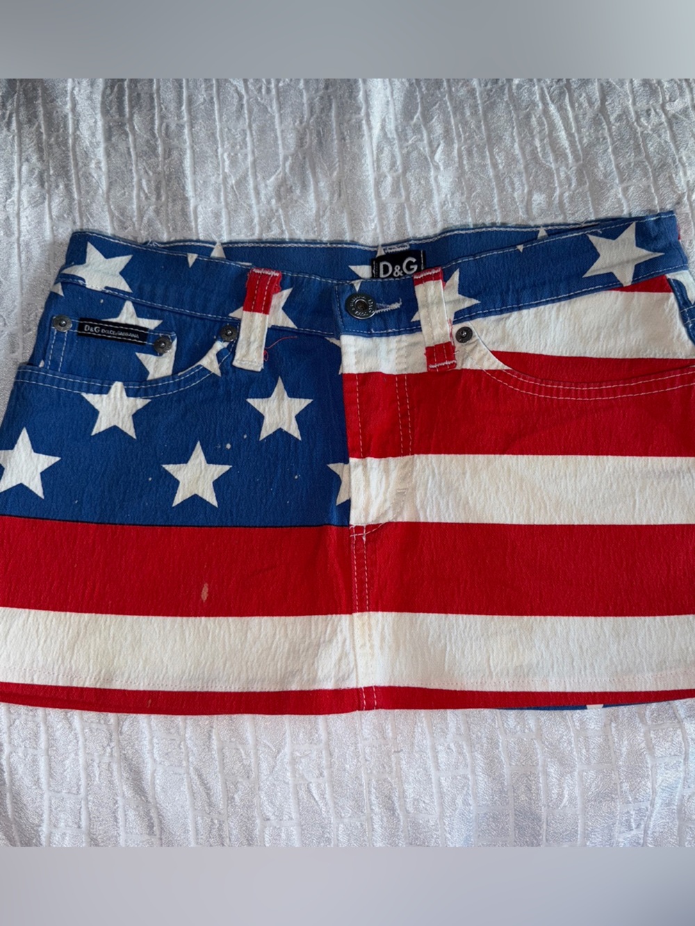 Dolce and Gabbana vintage y2k American flag skirt
